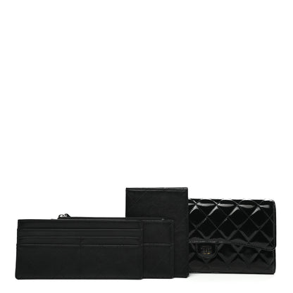 Chanel Patent Quilted Travel Wallet Black 2 of 14