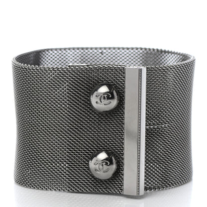 Chanel Metal Mesh CC Bracelet Silver 3 of 4