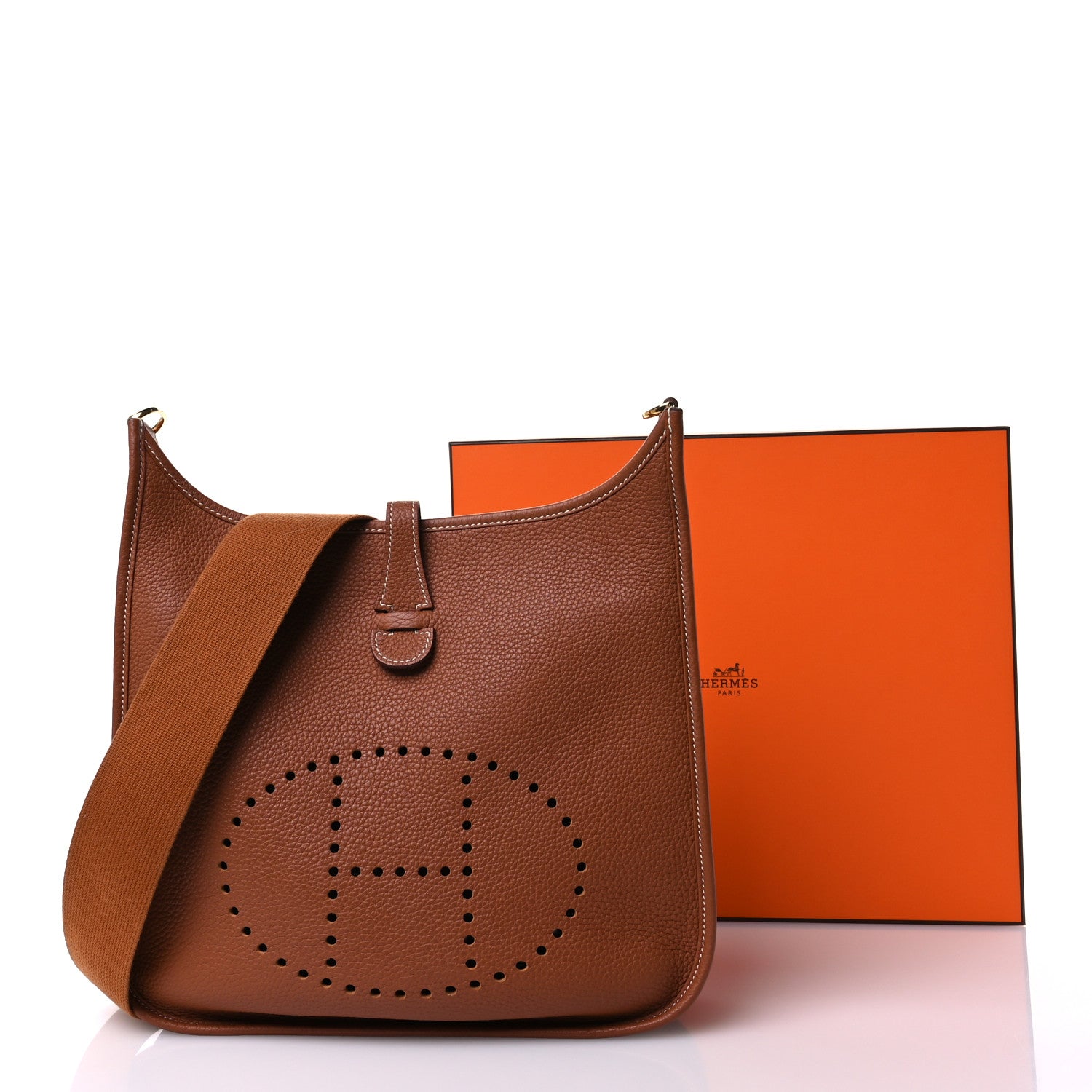 Hermes Taurillon Clemence Evelyne III PM Gold 11 of 11
