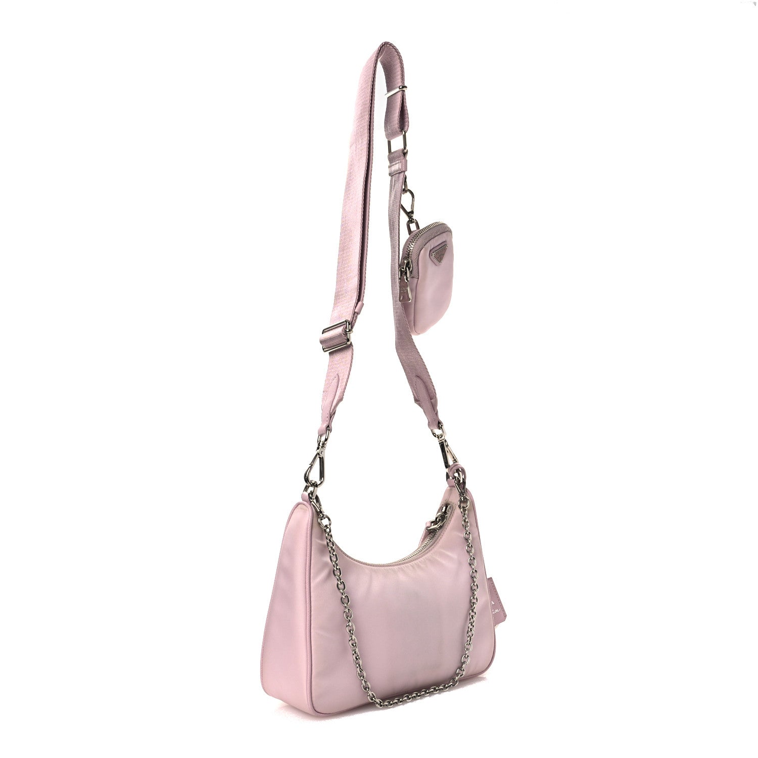 Prada Nylon Re-Edition 2005 Shoulder Bag Alabastro 3 of 16