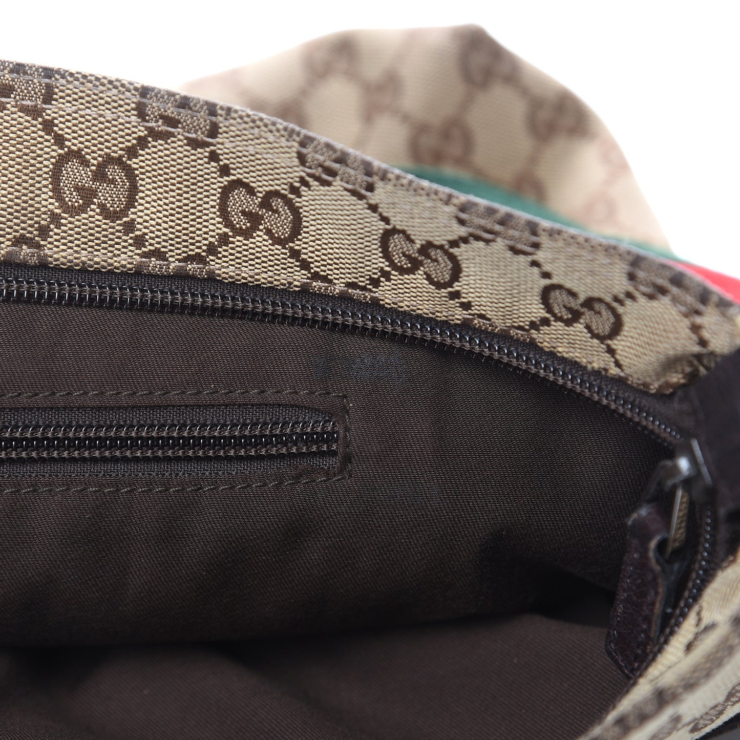 Monogram Web Medium Flat Messenger Bag Brown