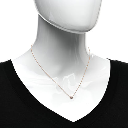 Tiffany 18K Rose Gold Diamond Mini Elsa Peretti Bean Pendant Necklace 2 of 5