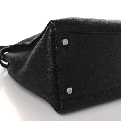 Fendi Cuoio Romano Selleria Monster Eyes Inlay Large Mens Peekaboo Iconic Essential Satchel Black Sunflower 10 of 11