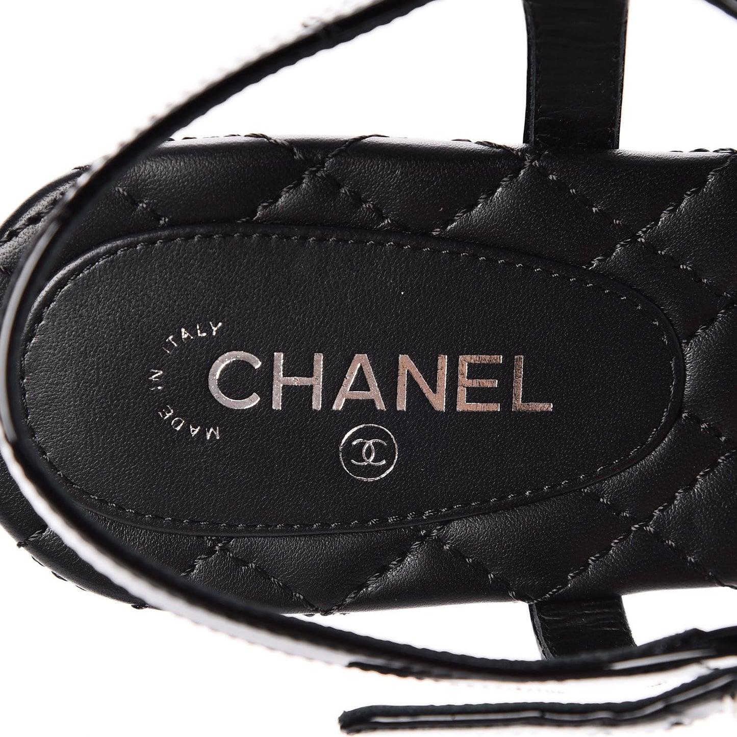 Patent CC Thong Sandals 35.5 Black