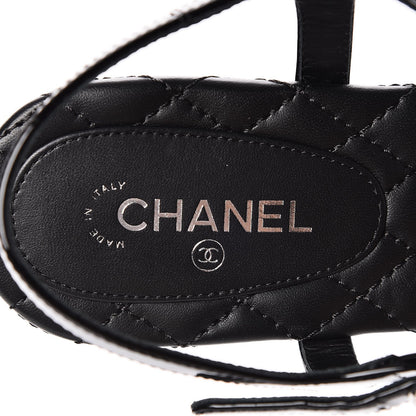 Chanel Patent CC Thong Sandals 35.5 Black 7 of 8