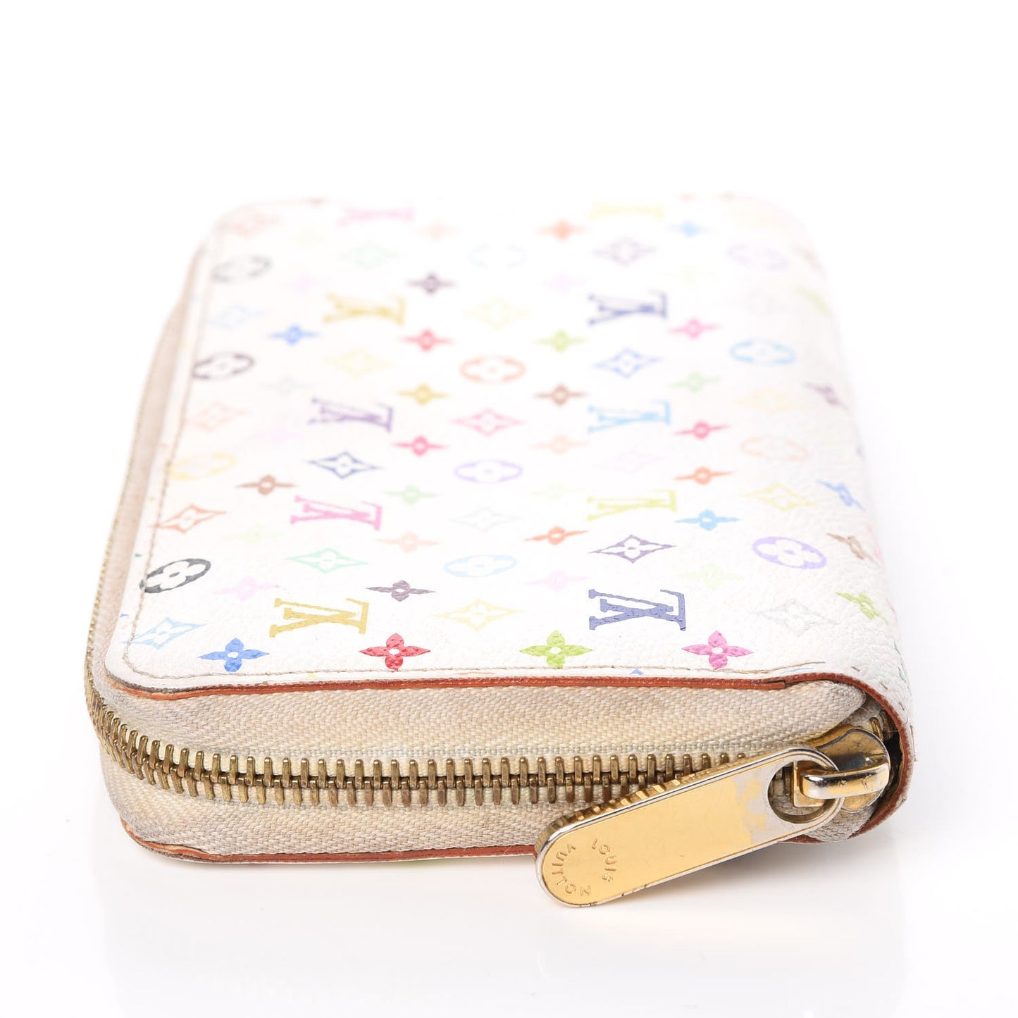 Monogram Multicolor Zippy Wallet White