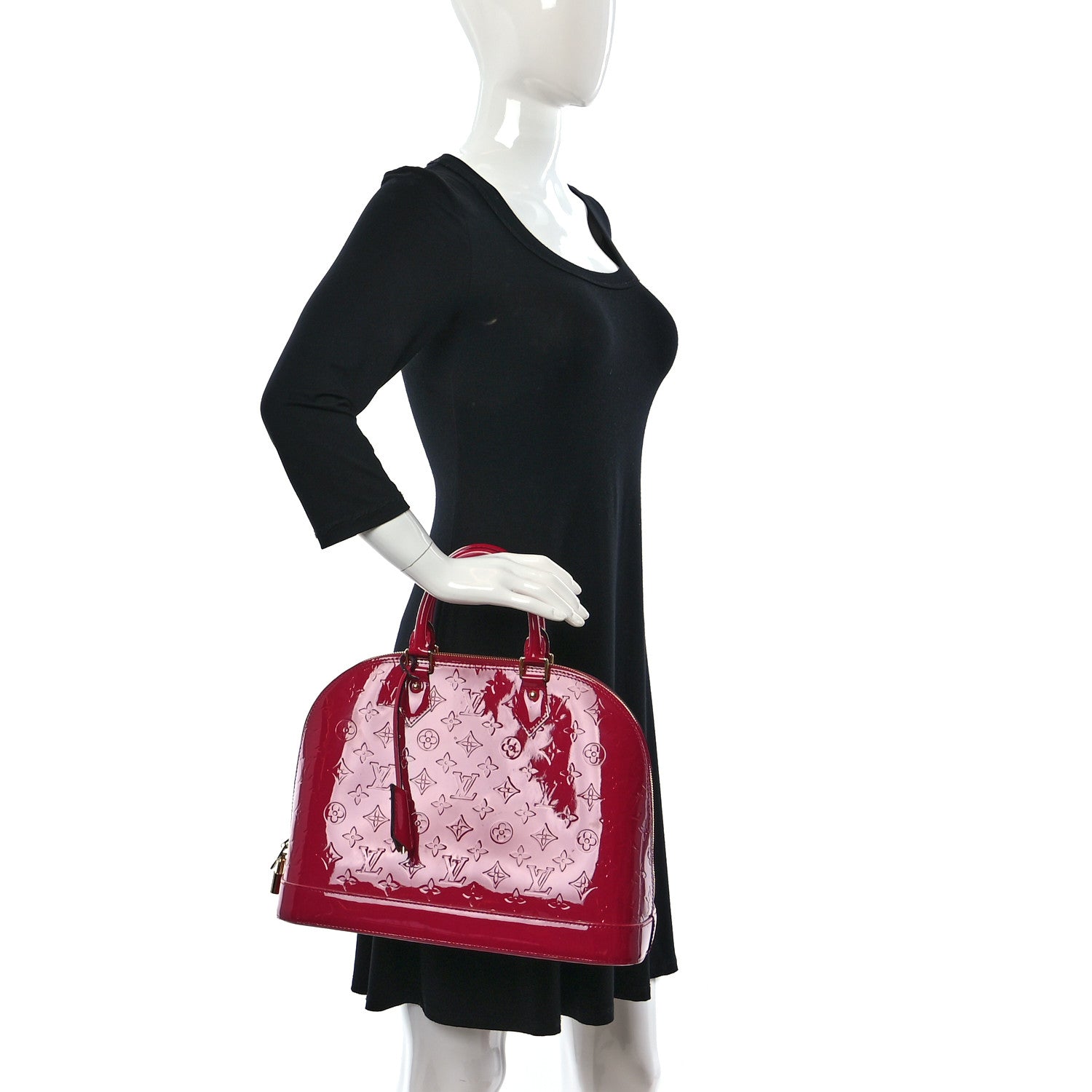 Louis Vuitton Vernis Alma MM Rose Indien 2 of 8