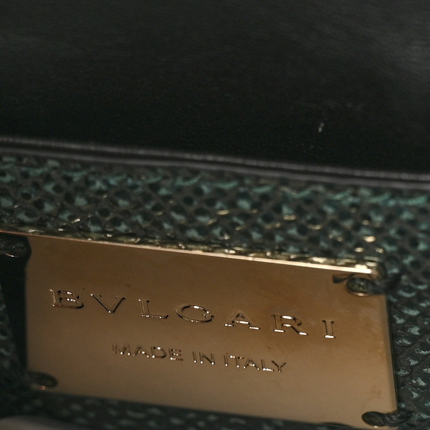 Bulgari Metallic Karung Serpenti Forever Bucket Bag Emerald Green 10 of 17