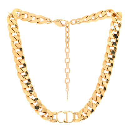 Christian Dior Metal Danseuse Etoile Chain Choker Necklace Gold 3 of 7