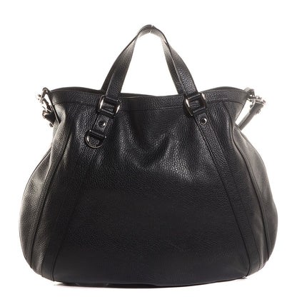 Gucci Leather Medium Convertible Abbey Tote Black 1 of 7