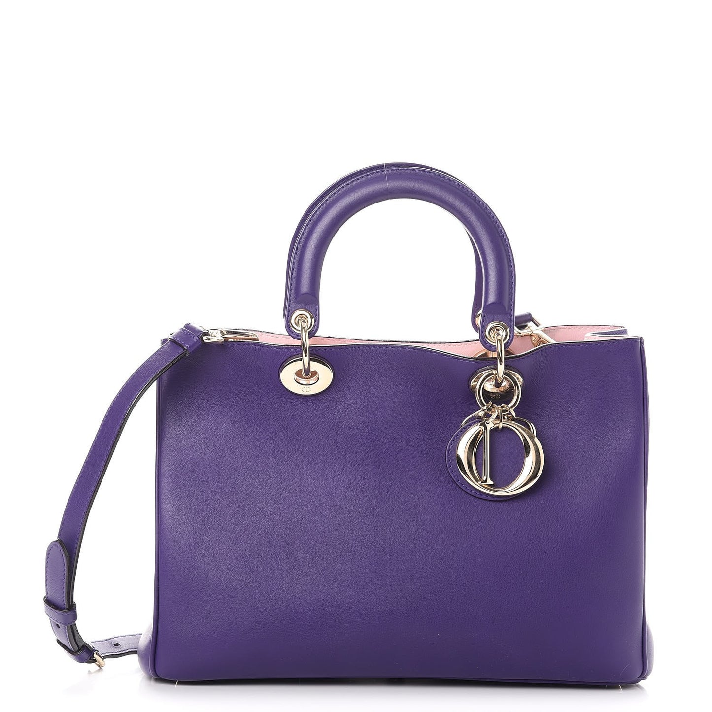 Smooth Calfskin Medium Diorissimo Tote Purple