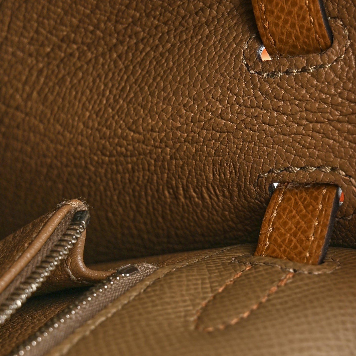 Epsom Verso Tri-Color Kelly Sellier 25 Etoupe Alezan Biscuit