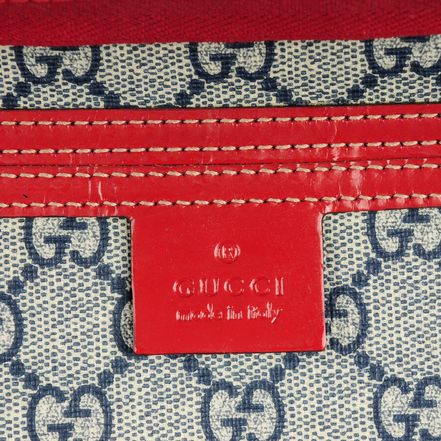 Gucci GG Plus Monogram Tattoo Heart Medium Joy Boston Red 6 of 9