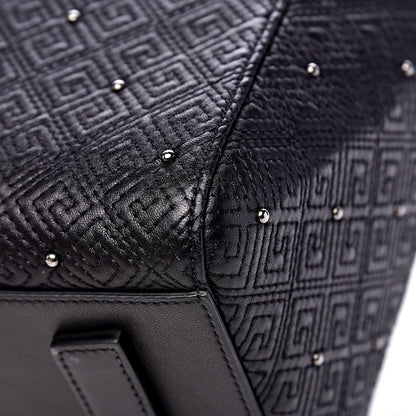 Givenchy Lambskin Logo Embossed Small Studded Antigona Black 13 of 14