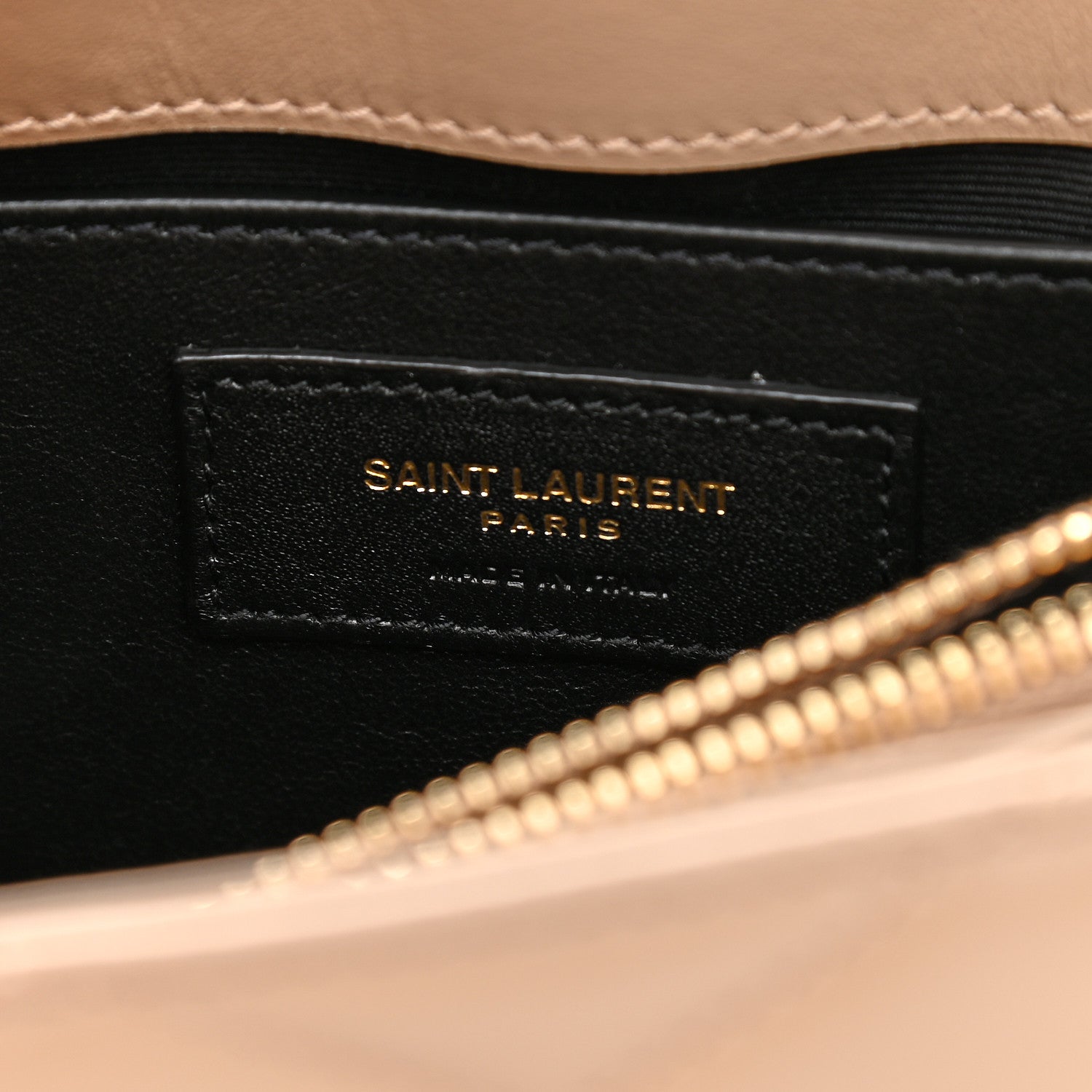 Saint Laurent Calfskin Y Quilted Monogram Small Loulou Chain Satchel Dark Beige 6 of 9