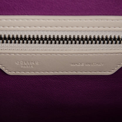 Celine Smooth Calfskin Micro Luggage White Magenta 6 of 6