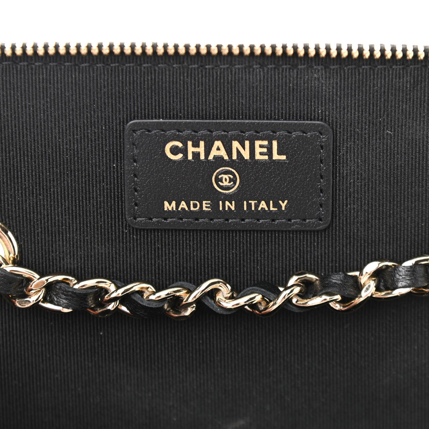 Chanel Lambskin Camellia Embossed Small Vanity Case With Chain Black 6 of 11