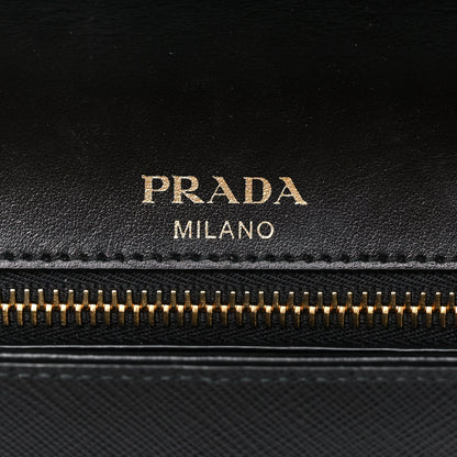 Prada Saffiano Flap Shoulder Bag Black 6 of 11
