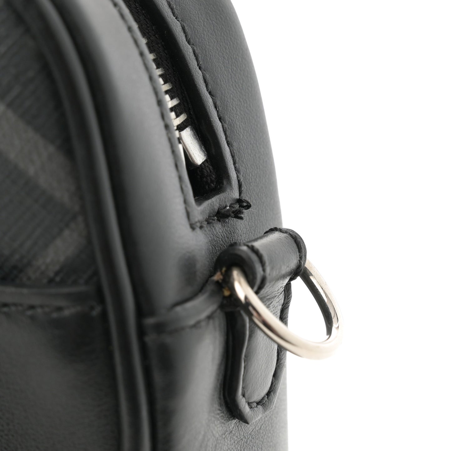 Shiny Glazed Fabric Vitello Cover FF 1974 Logo Medium Camera Case Black