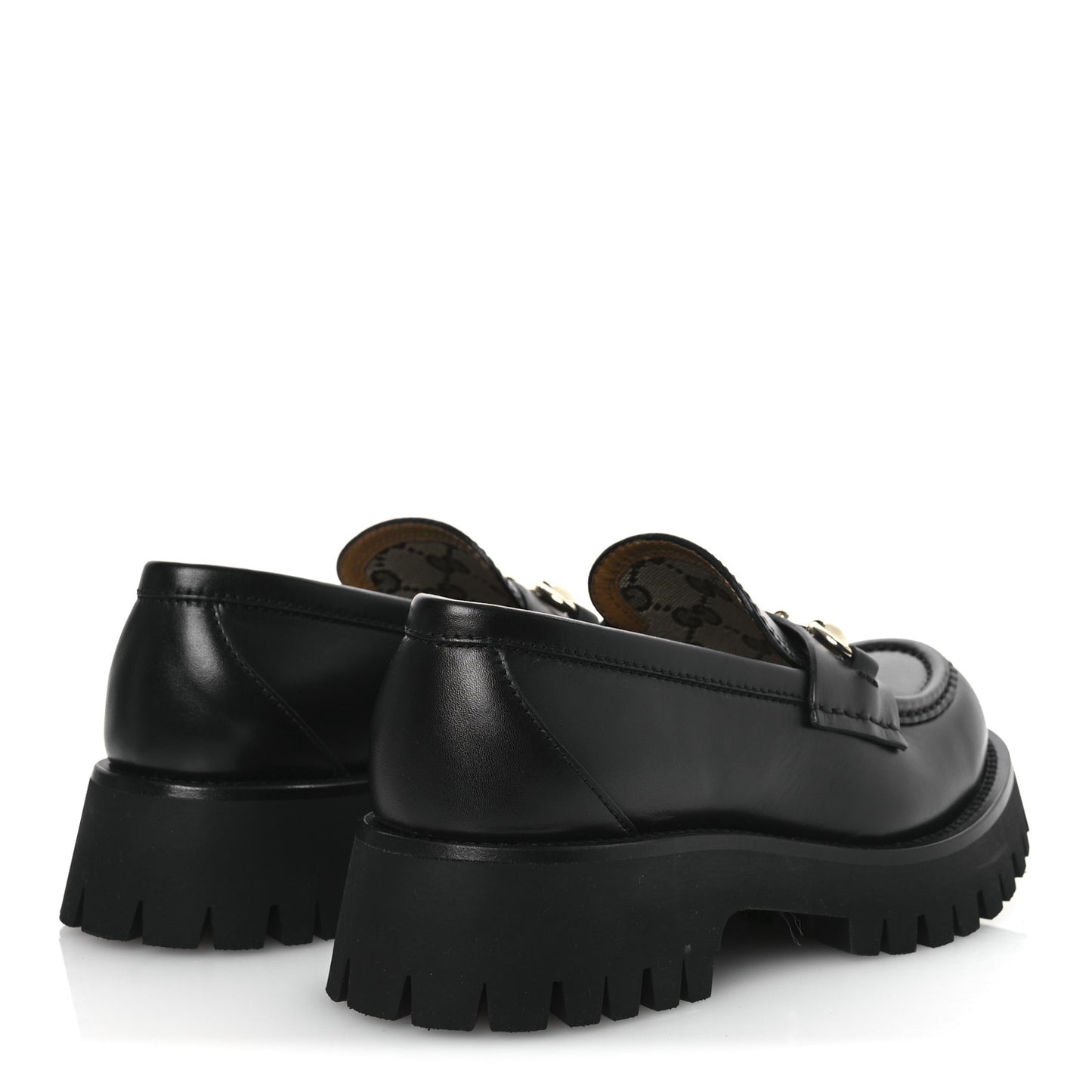 Betis Glamour Calfskin Womens Horsebit Loafers 37.5 Black