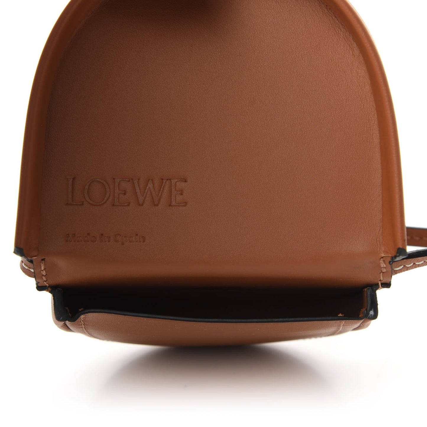 Soft Calfskin Mini Heel Pouch Tan
