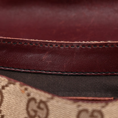 Gucci Monogram Studded Small Horsebit Clutch Bordeaux 12 of 15