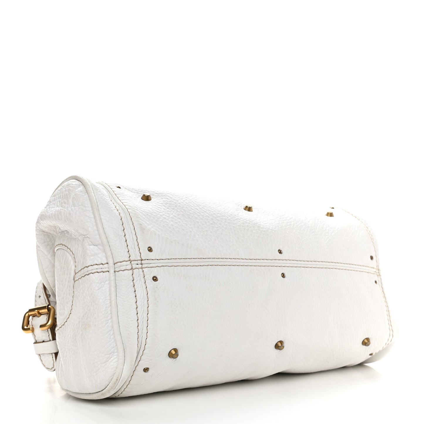 Calfskin Medium Paddington Satchel White