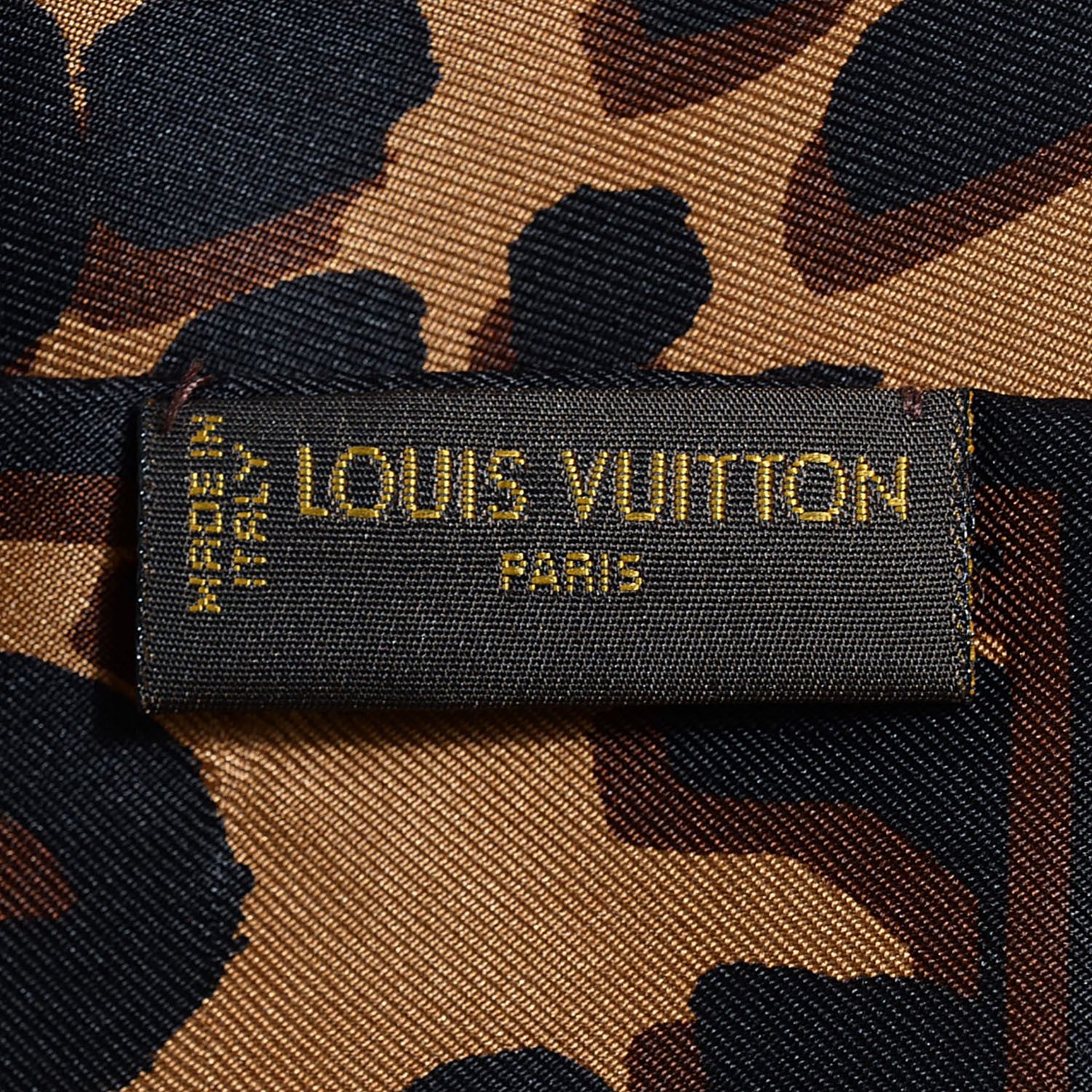 Louis Vuitton Silk Leopard Bandeau Scarf Marron 4 of 5