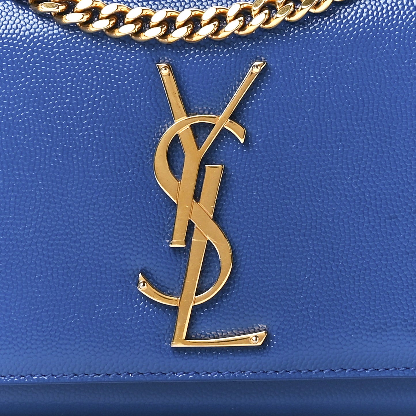 Grain De Poudre Small Classic Monogram Kate Satchel Royal Blue