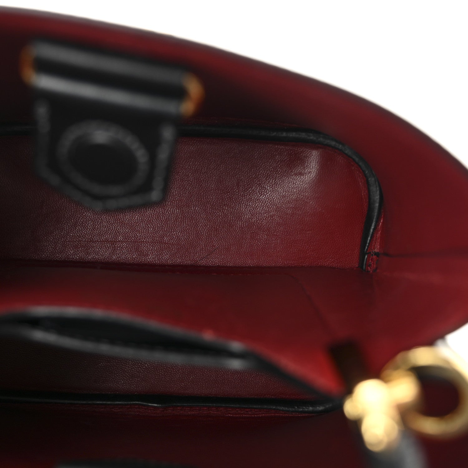 Prada Saffiano Cuir Small Panier Bucket Bag Black Fuoco 5 of 9