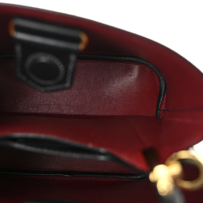 Prada Saffiano Cuir Small Panier Bucket Bag Black Fuoco 5 of 9