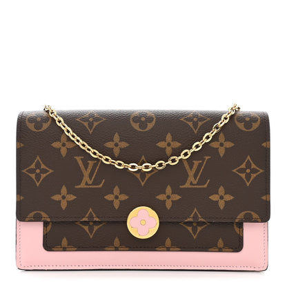 Louis Vuitton Monogram Flore Chain Wallet Rose Ballerine 1 of 12