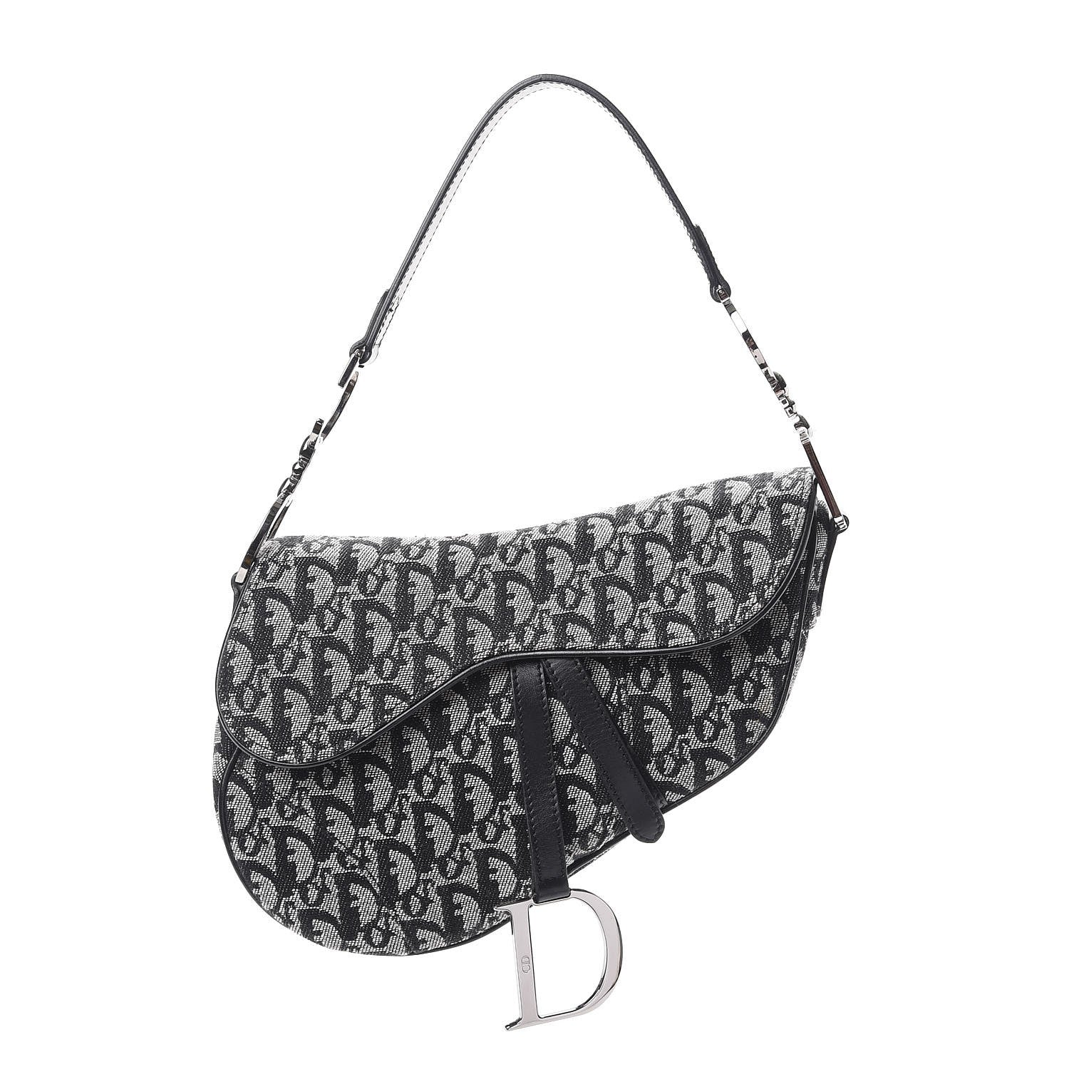 Christian Dior Monogram Saddle Bag Black 1 of 7