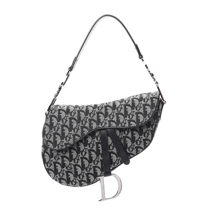 Christian Dior Monogram Saddle Bag Black 1 of 7
