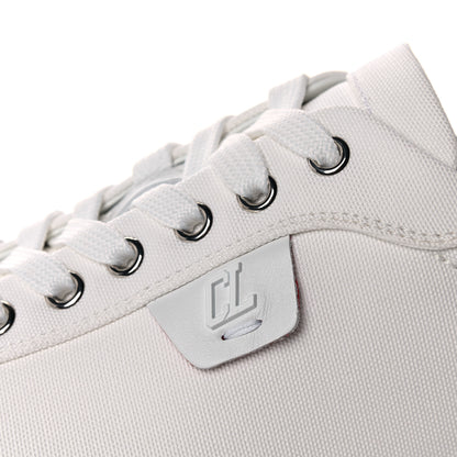 Christian Louboutin Canvas Simplerui Flat Sneakers 42 White 10 of 12
