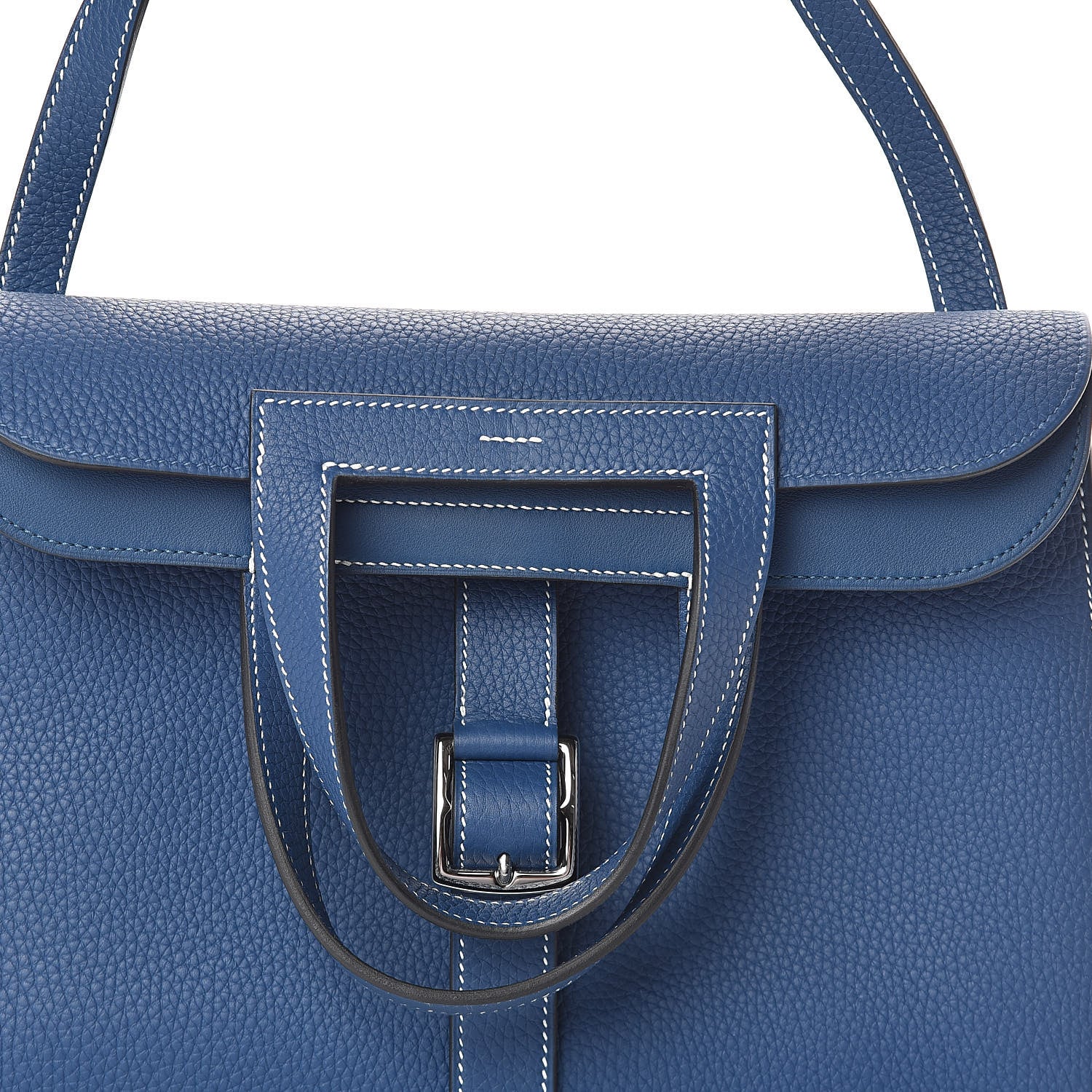 Hermes Taurillon Clemence Halzan 31 GM Deep Bleu 7 of 9