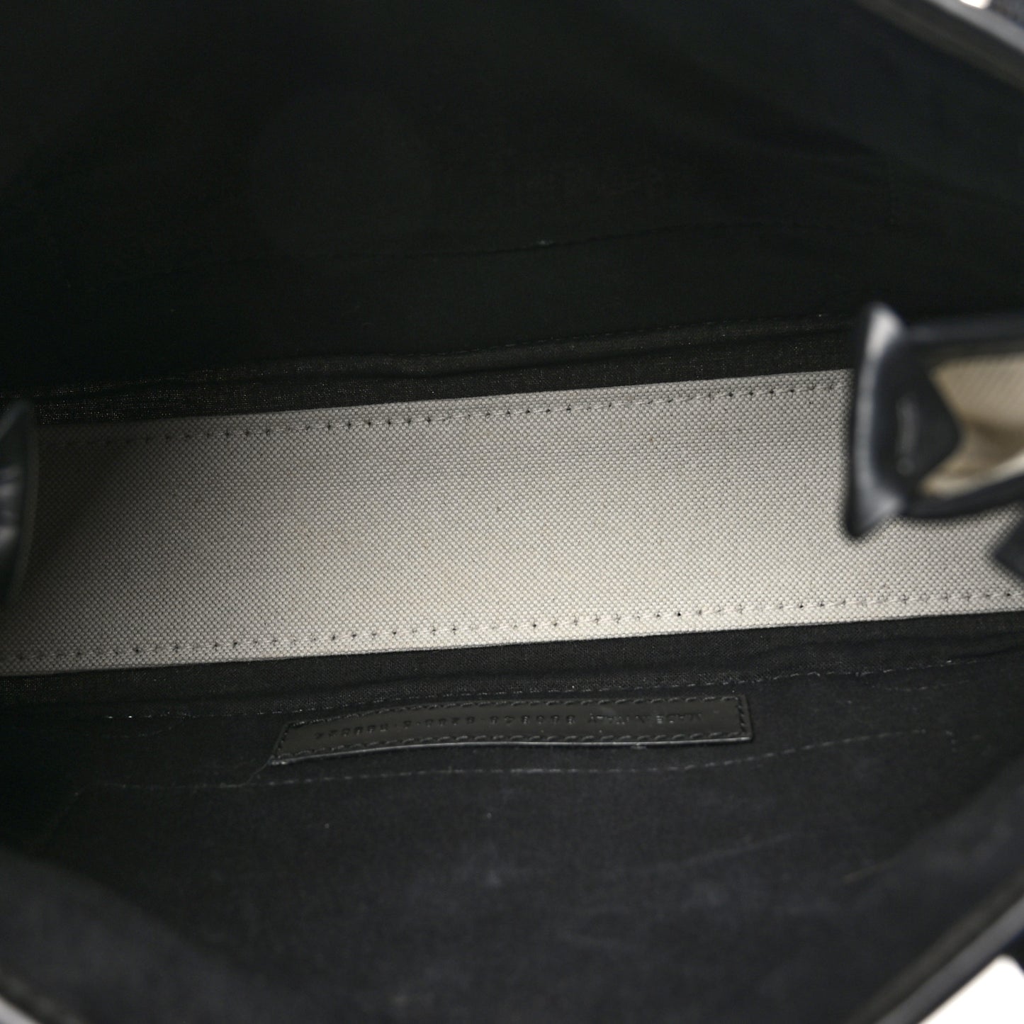 Cotton Canvas Satin Calfskin XS  White Black