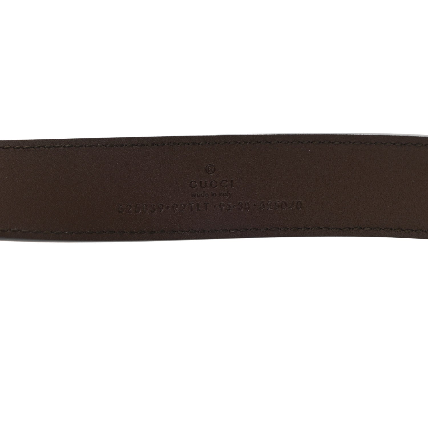 Gucci GG Supreme Monogram Matte Plutone Calfskin Double G 30mm Belt 95 38 Beige Ebony New Acero 3 of 5