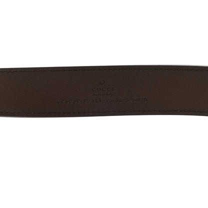 Gucci GG Supreme Monogram Matte Plutone Calfskin Double G 30mm Belt 95 38 Beige Ebony New Acero 3 of 5