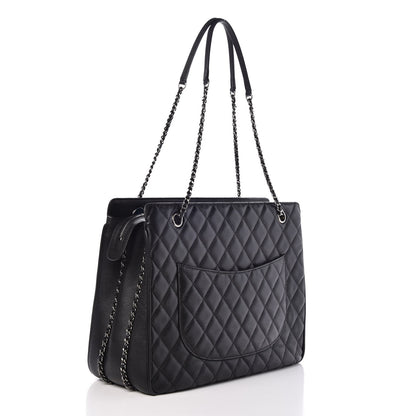 Chanel Calfskin Quilted Frame In Chain Tote Black 3 of 7