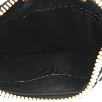 Valentino Garavani Vitello Rockstud Coin Case Card Holder Black 5 of 7