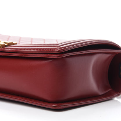 Chanel Lambskin Quilted New Medium Boy Flap Dark Red 7 of 11