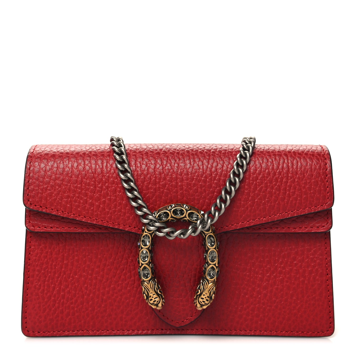 Gucci Calfskin Super Mini Dionysus Shoulder Bag Hibiscus Red 1 of 10