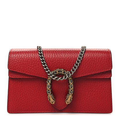 Gucci Calfskin Super Mini Dionysus Shoulder Bag Hibiscus Red 1 of 10