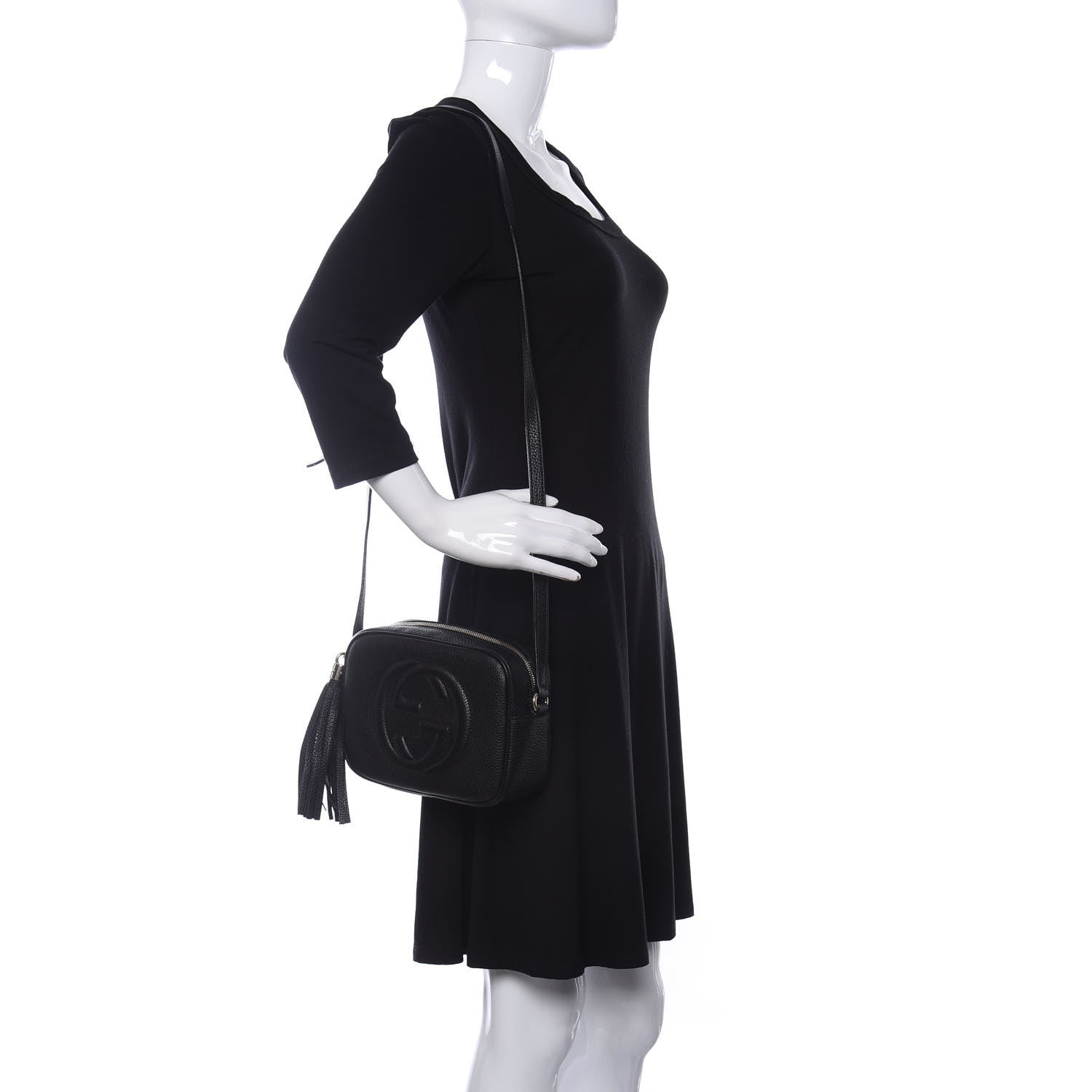 Gucci Pebbled Calfskin Small Soho Disco Bag Black 2 of 10