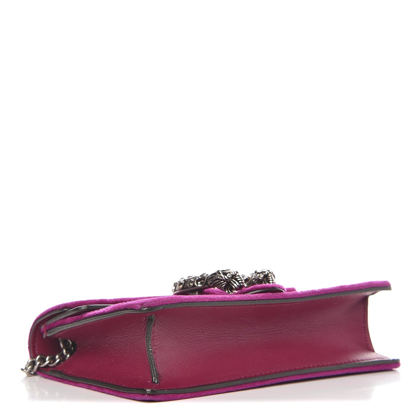 Velvet Super Mini Dionysus Shoulder Bag Fuchsia Violet Cyclamen