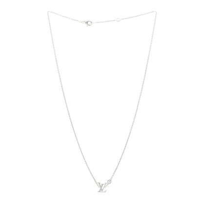 Louis Vuitton 18K White Gold Diamond Idylle Blossom LV Pendant Necklace 3 of 5