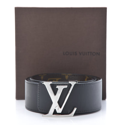 Louis Vuitton Calfskin Monogram 40mm LV Initiales Reversible Belt 90 36 Black 9 of 9