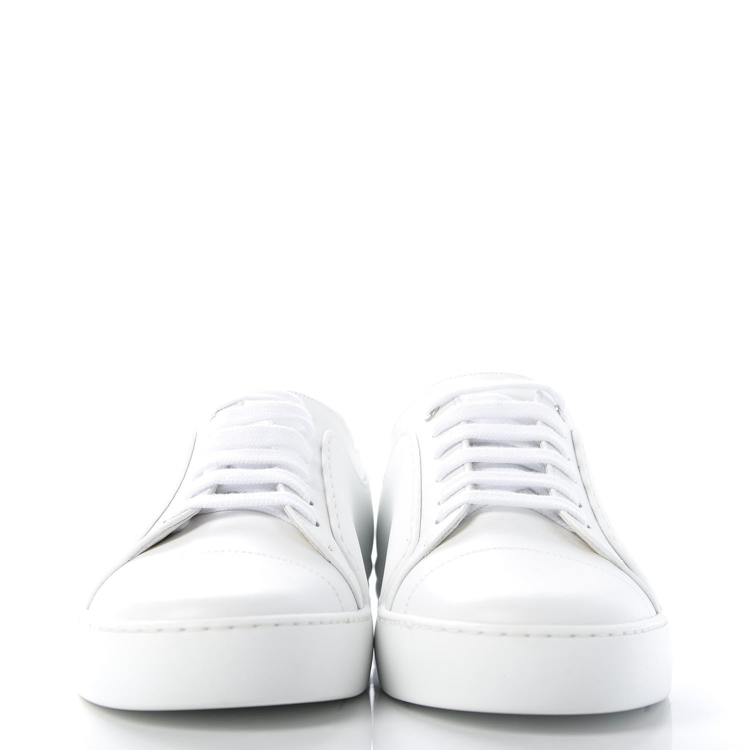 Chanel Calfskin Gum Womens CC Sneakers 40 White 2 of 9