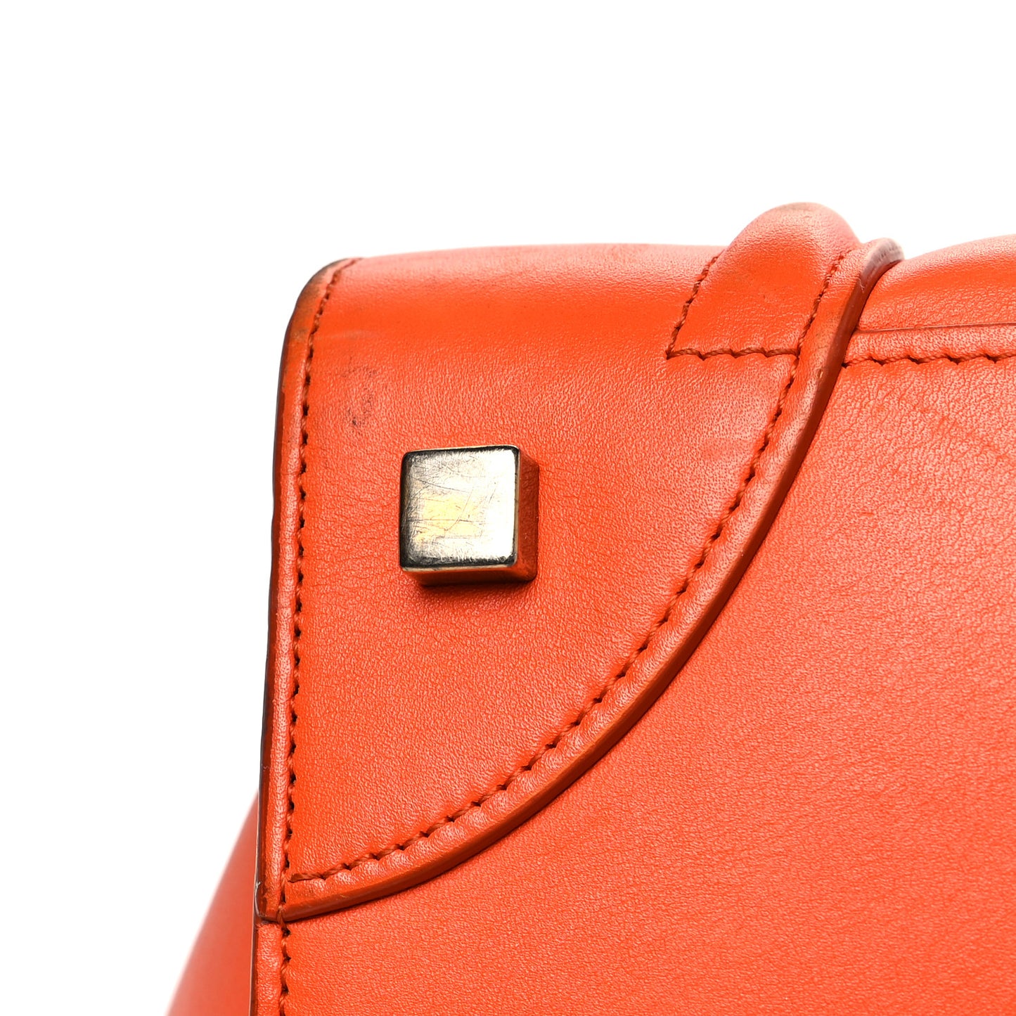 Smooth Calfskin Mini Luggage Orange